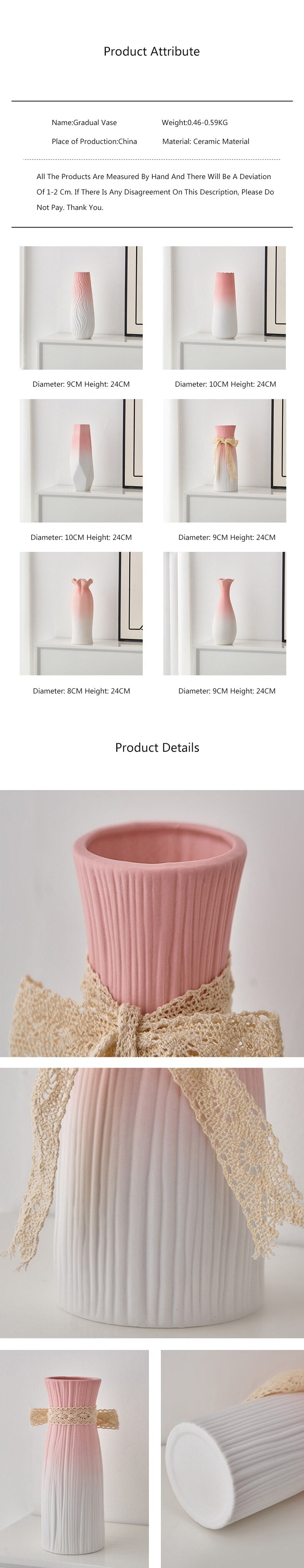 Flower Pot Pink and White