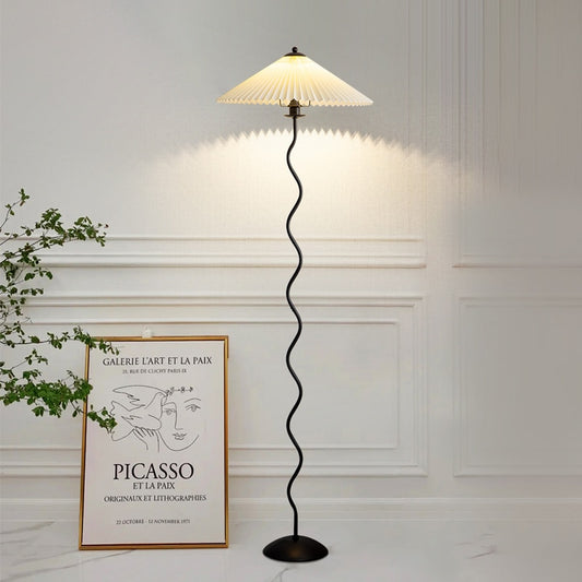 Pleated Fabric Led Floor Lamp