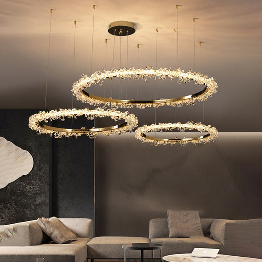 Ring Luxury Crystal Led Chandelier