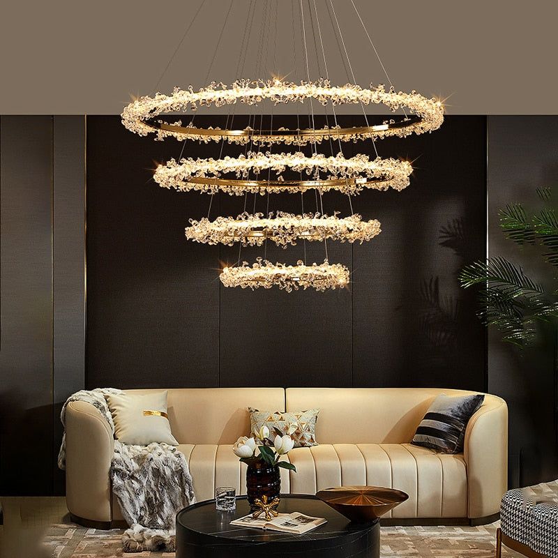 Ring Luxury Crystal Led Chandelier