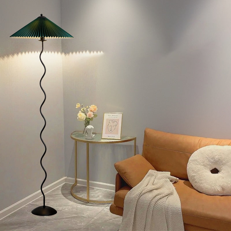 Pleated Fabric Led Floor Lamp