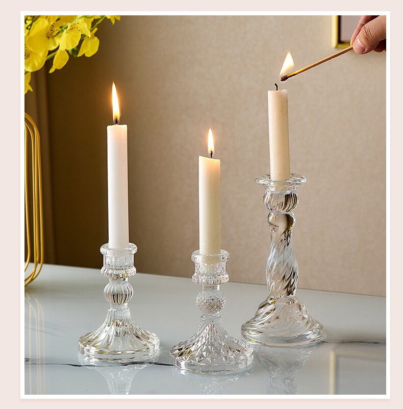 Recipientes de vidrio para el hogar candelero
