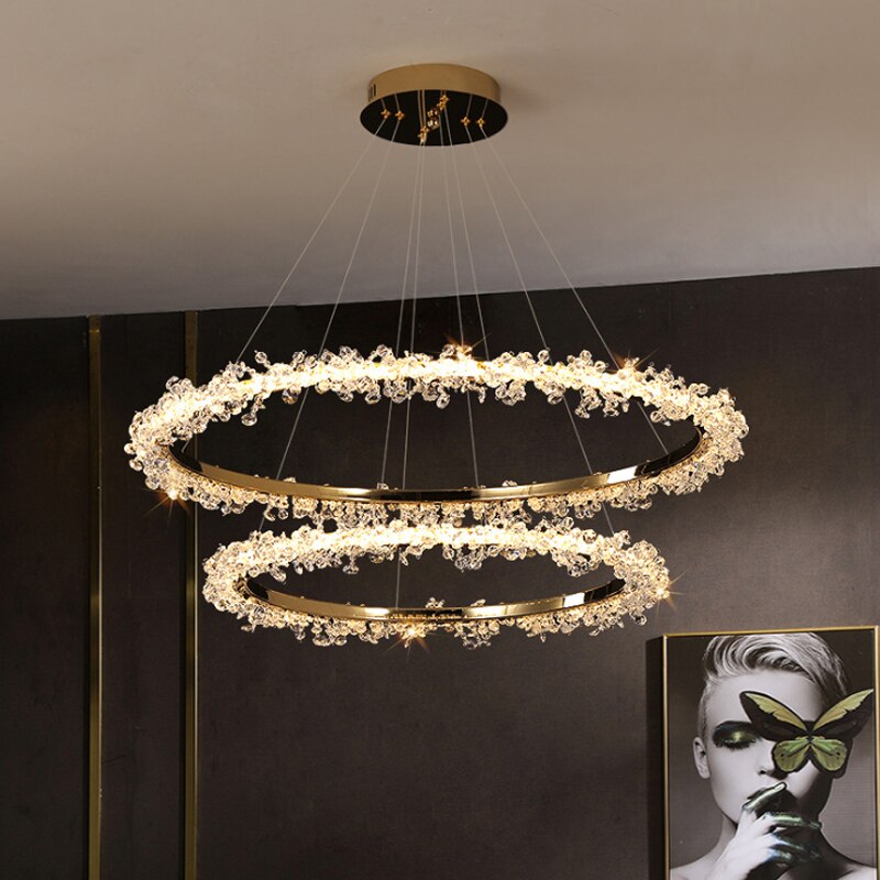 Ring Luxury Crystal Led Chandelier