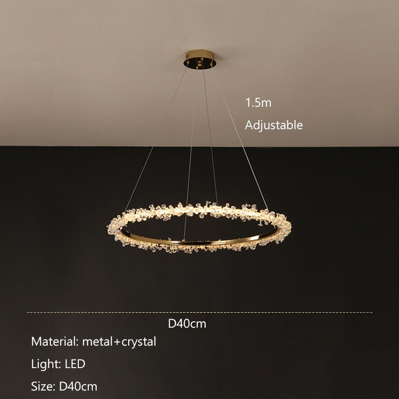 Ring Luxury Crystal Led Chandelier