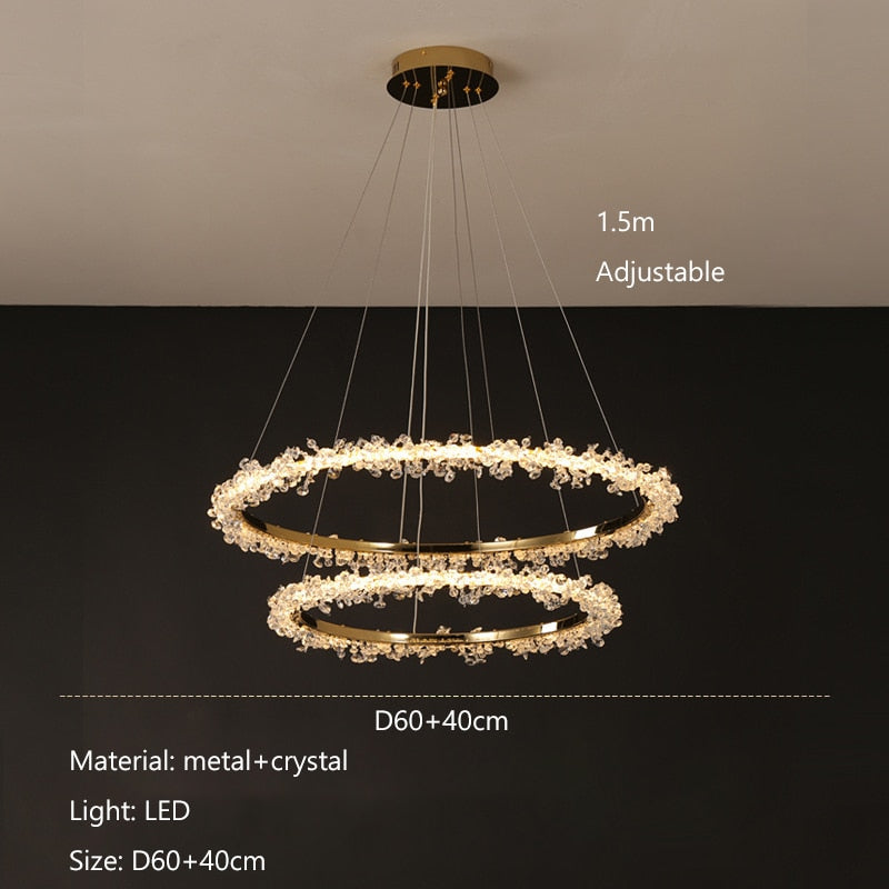 Ring Luxury Crystal Led Chandelier