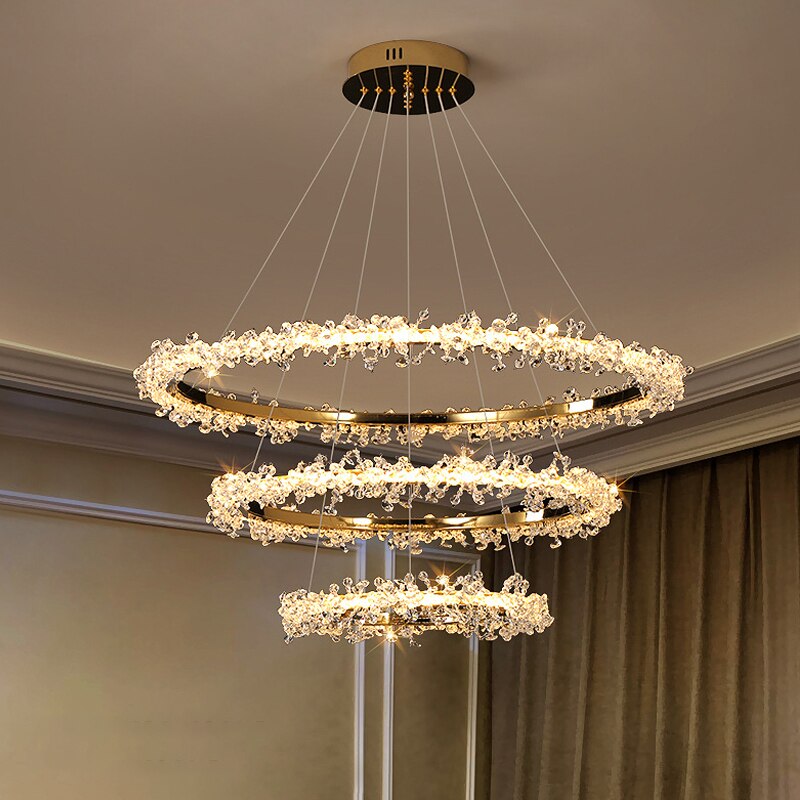 Ring Luxury Crystal Led Chandelier