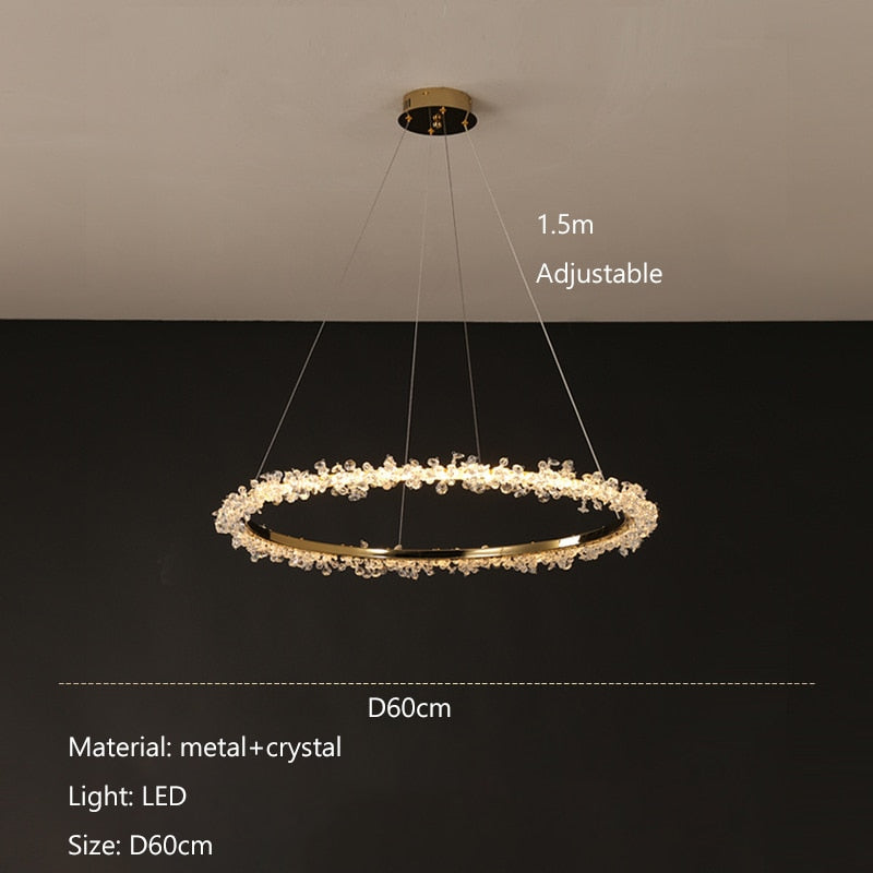 Ring Luxury Crystal Led Chandelier