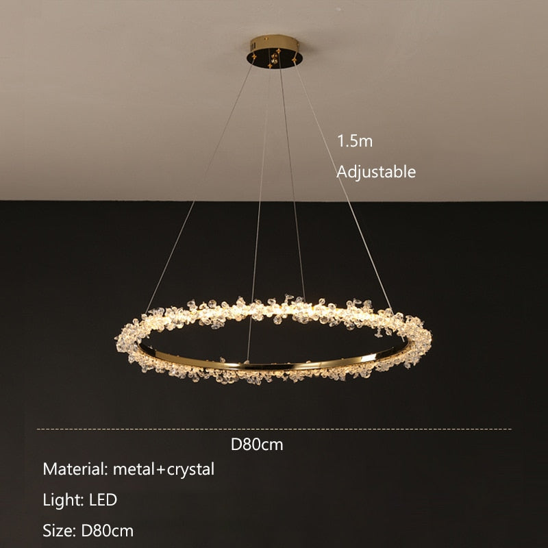 Ring Luxury Crystal Led Chandelier